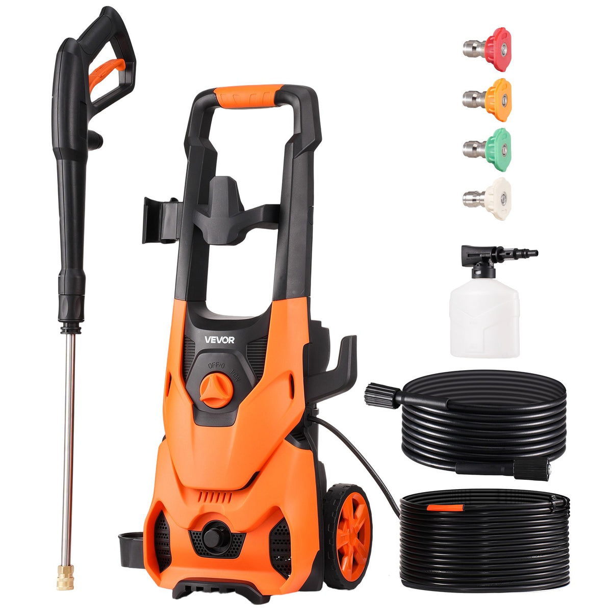 VEVOR Electric Pressure Washer, 2000 to 4500 PSI Power Washe 2000 PSI, 2.8 GPM