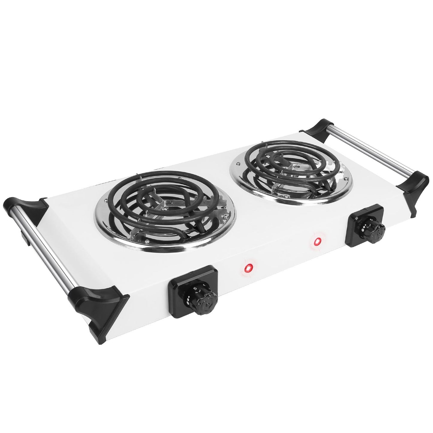 2000W Electric Dual Burner Portable Coil Heating Hot Plate Stove Countertop RV Hotplate with 5 Temperature Adjustments P image 5
