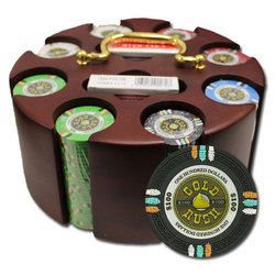 200Ct Custom Claysmith "Gold Rush" Chip Set in Carousel image 1