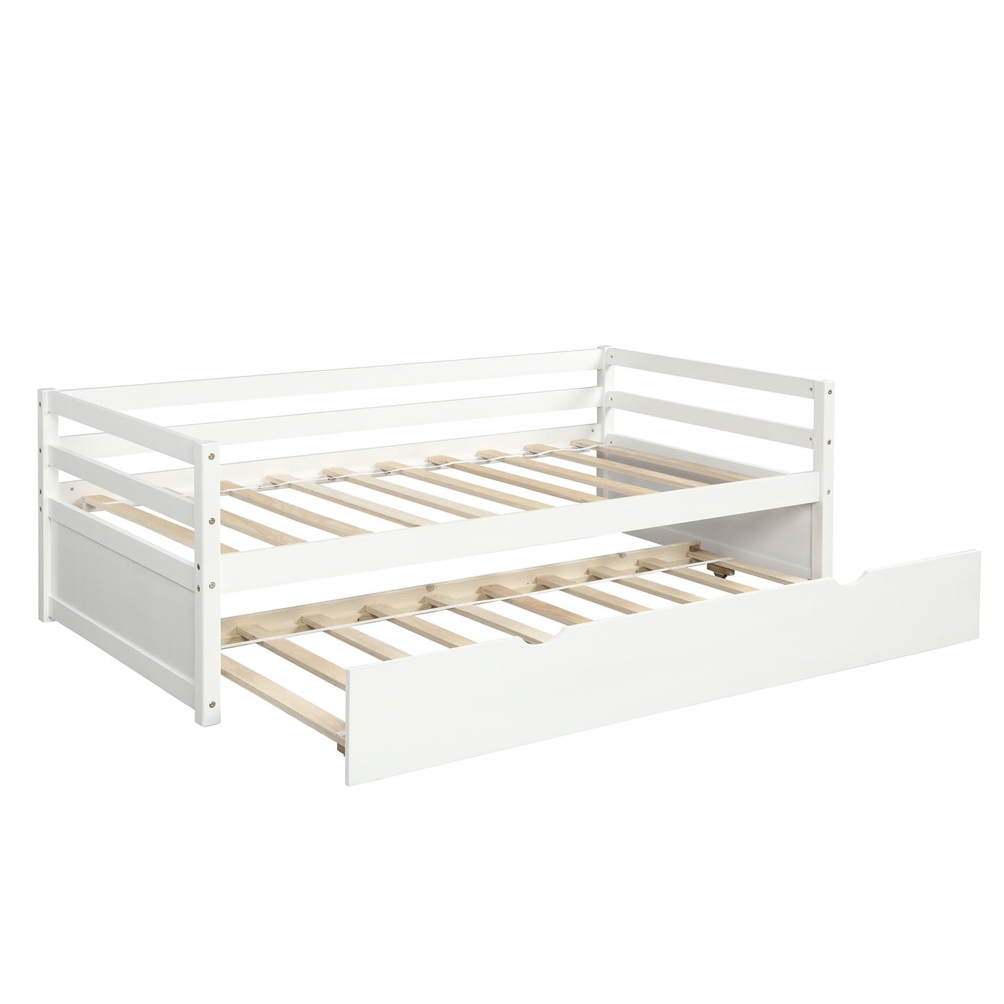 Daybed with Trundle Frame Set, Twin Size, White image 4