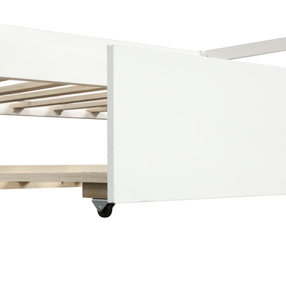 Daybed with Trundle Frame Set, Twin Size, White image 7