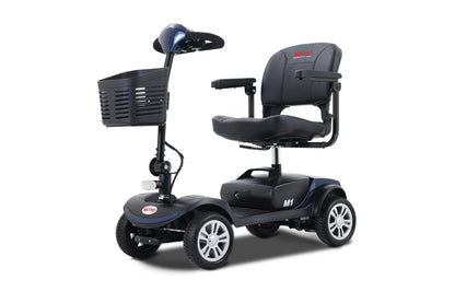Four wheels Compact Travel Mobility Scooter with 300W Motor for Adult-300lbs, BLUE image 10