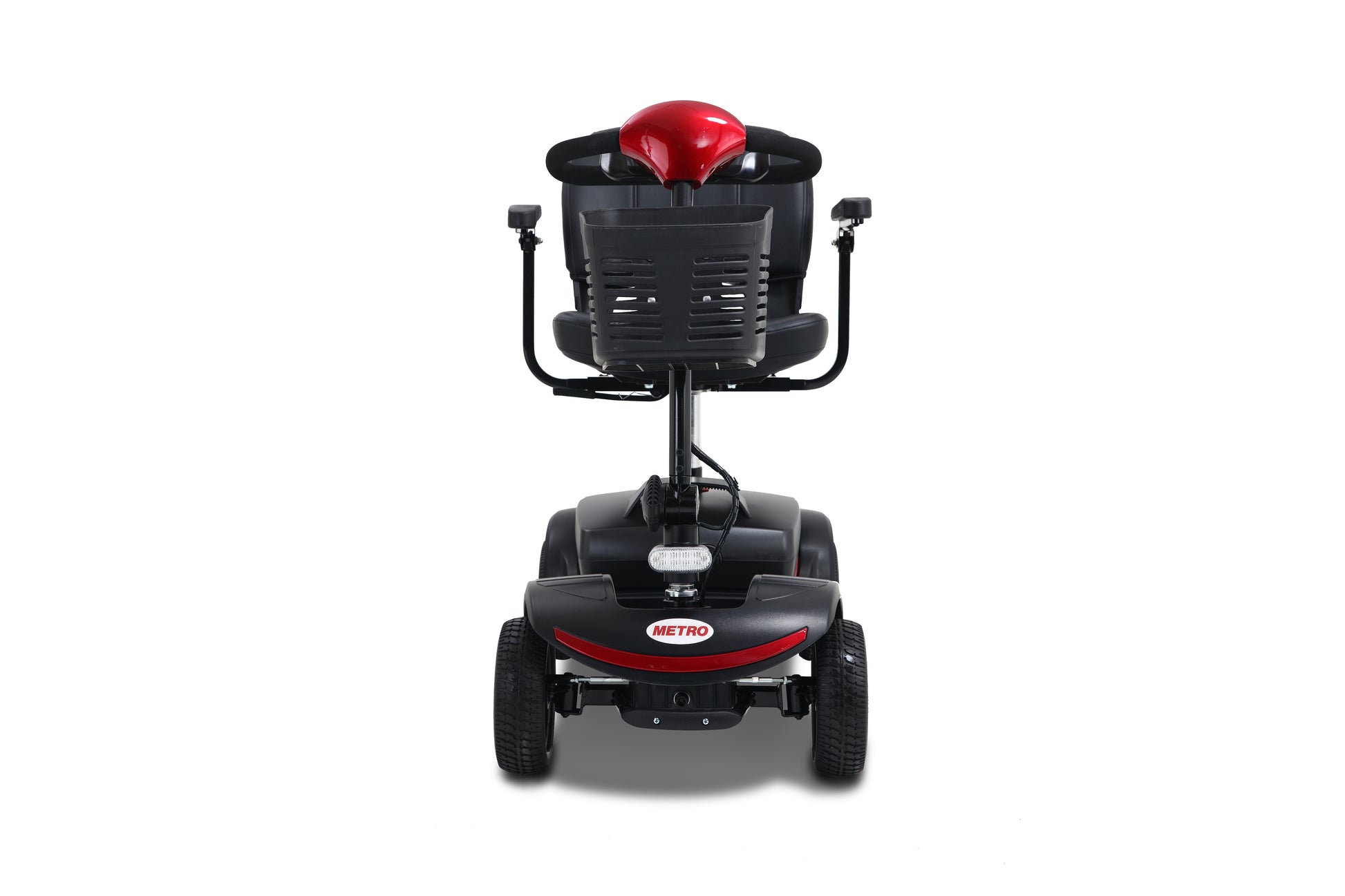 Four wheels Compact Travel Mobility Scooter with 300W Motor for Adult-300lbs, RED image 7