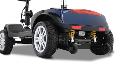 Four wheels Compact Travel Mobility Scooter with 300W Motor for Adult-300lbs, BLUE image 11
