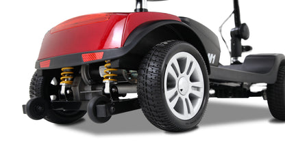 Four wheels Compact Travel Mobility Scooter with 300W Motor for Adult-300lbs, RED image 5