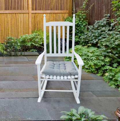 wooden porch rocker chair WHITE, without mat image 2