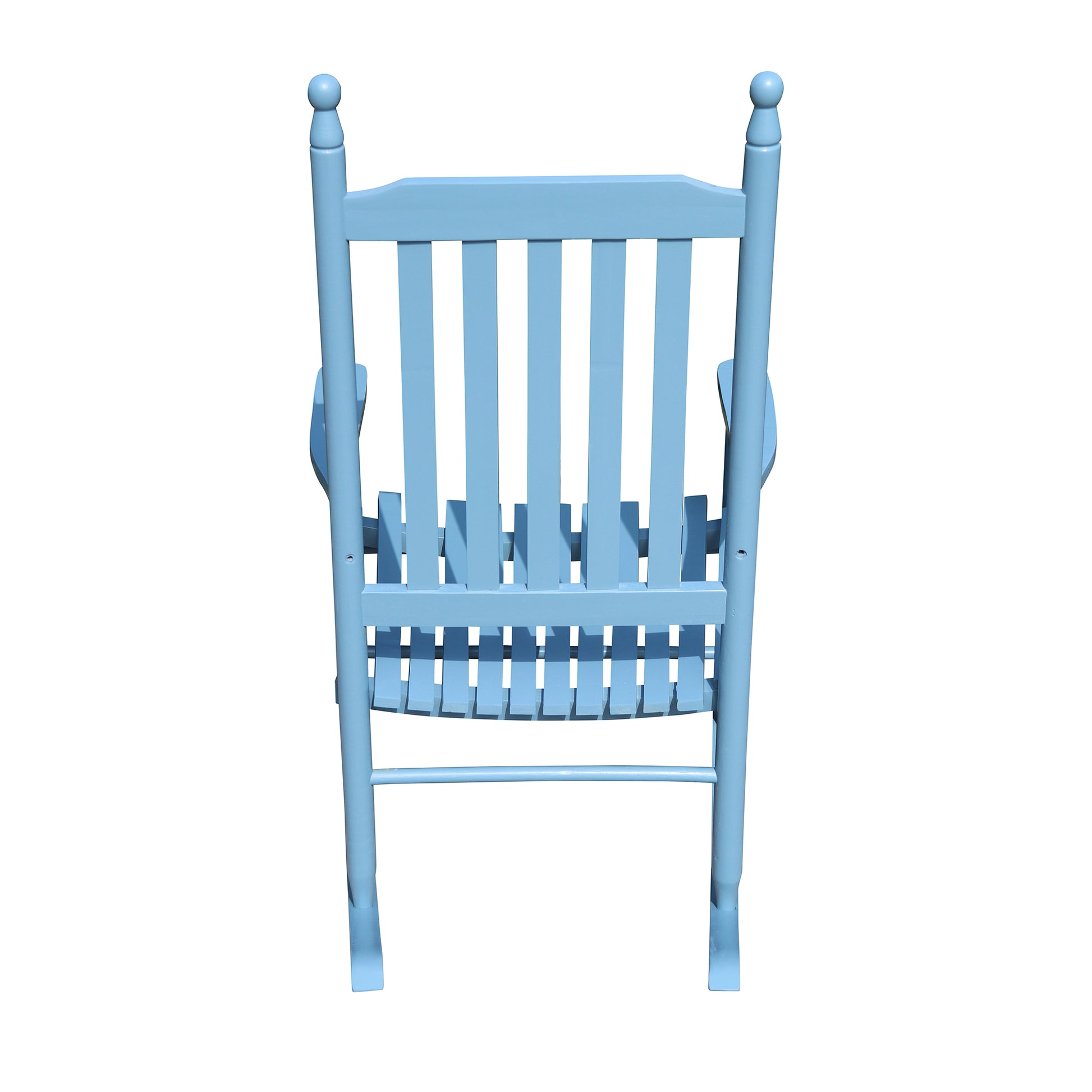 wooden porch rocker chair blue image 3