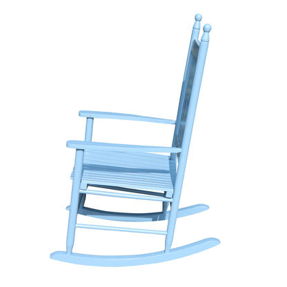 wooden porch rocker chair blue image 4