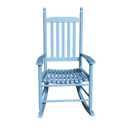 wooden porch rocker chair blue image 5