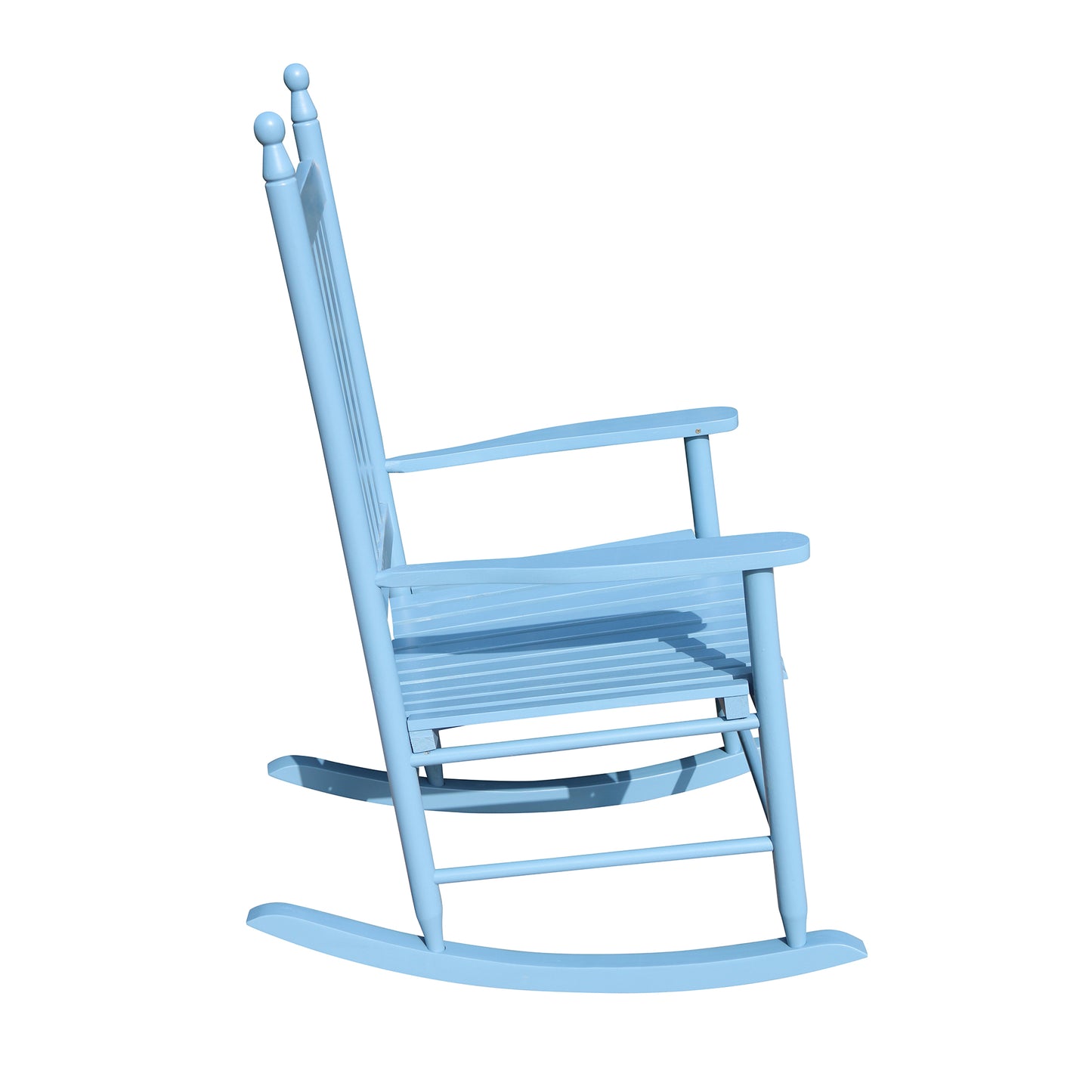 wooden porch rocker chair blue image 6