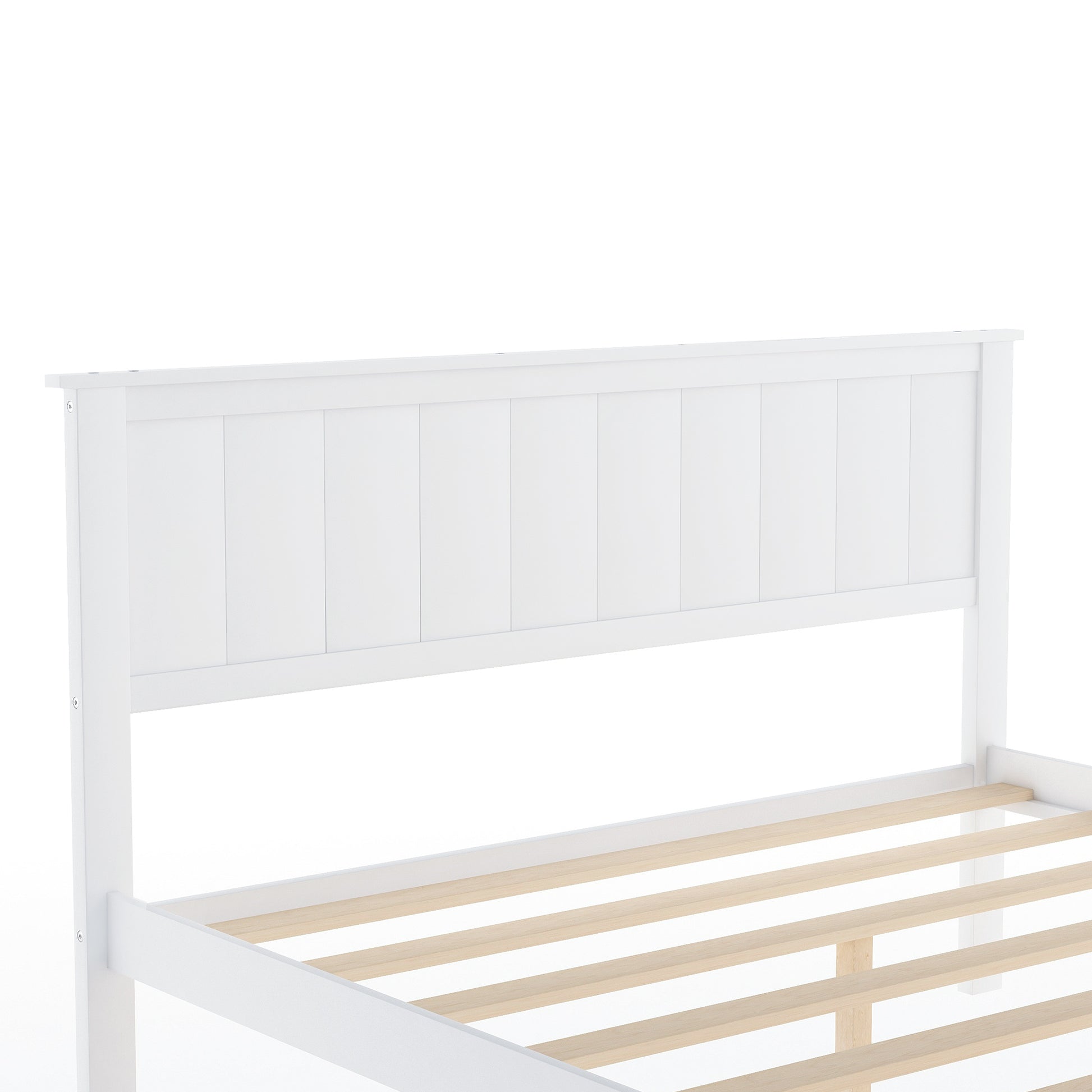 Full Size Platform Bed with Under-bed Drawers, White image 11