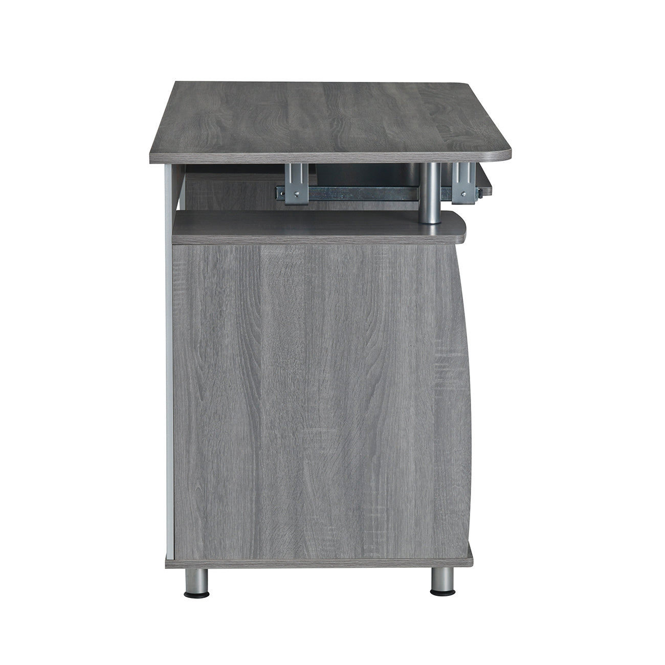 Techni Mobili Complete Workstation Computer Desk with Storage, Grey image 7