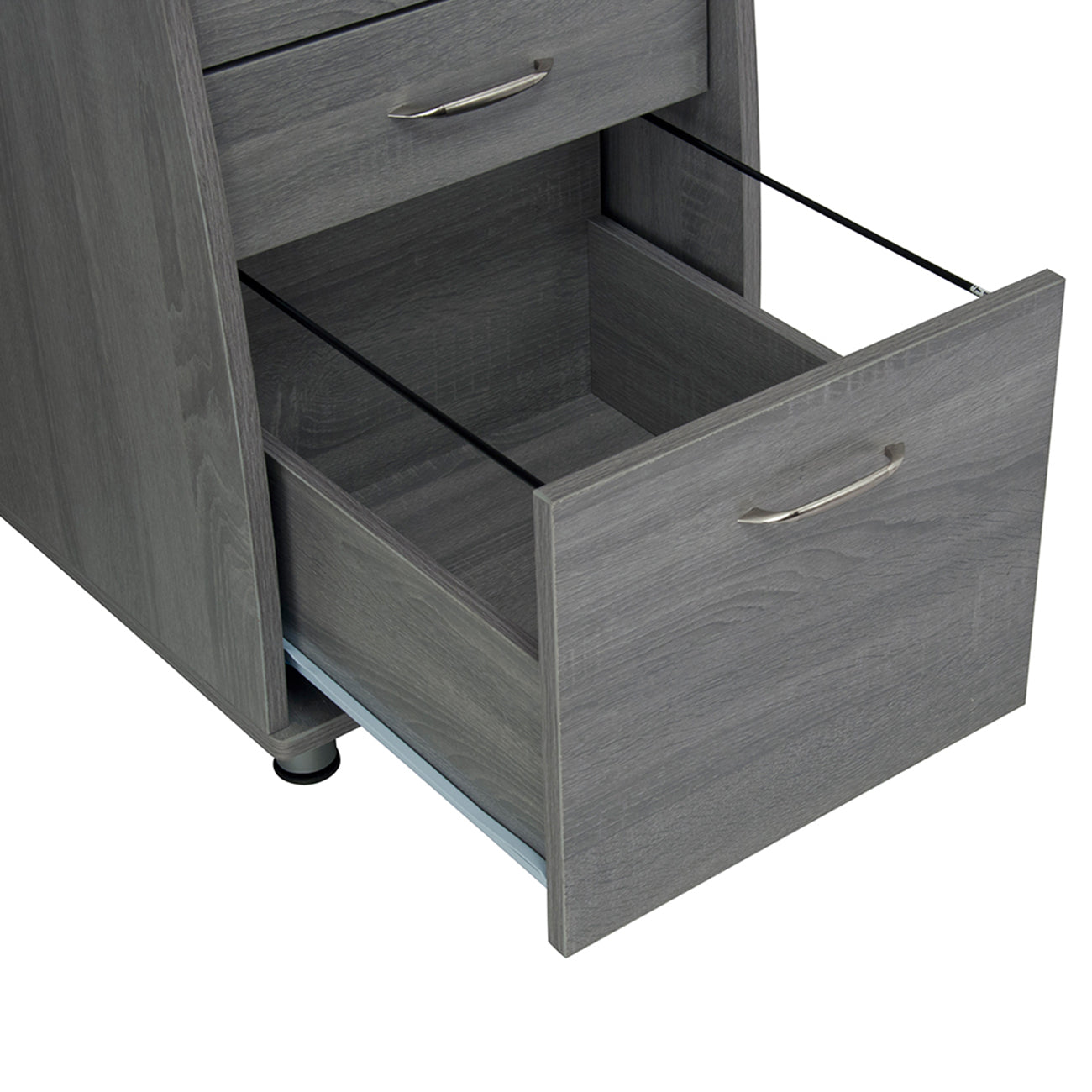 Techni Mobili Complete Workstation Computer Desk with Storage, Grey image 11