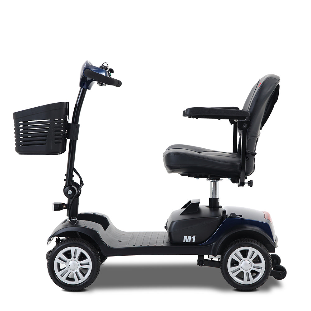 Four wheels Compact Travel Mobility Scooter with 300W Motor for Adult-300lbs, BLUE image 9