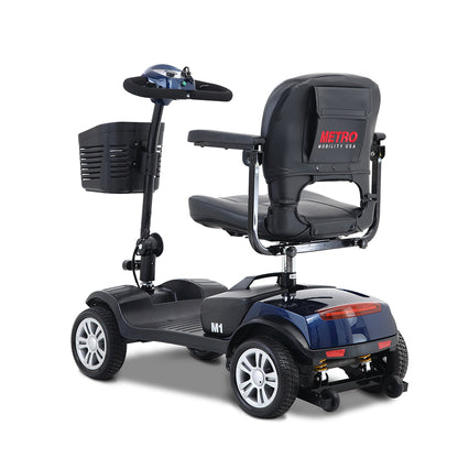 Four wheels Compact Travel Mobility Scooter with 300W Motor for Adult-300lbs, BLUE image 7