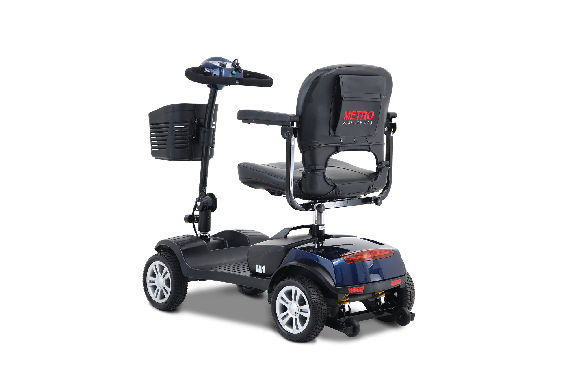 Four wheels Compact Travel Mobility Scooter with 300W Motor for Adult-300lbs, BLUE image 5