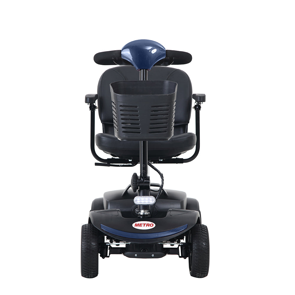 Four wheels Compact Travel Mobility Scooter with 300W Motor for Adult-300lbs, BLUE image 3
