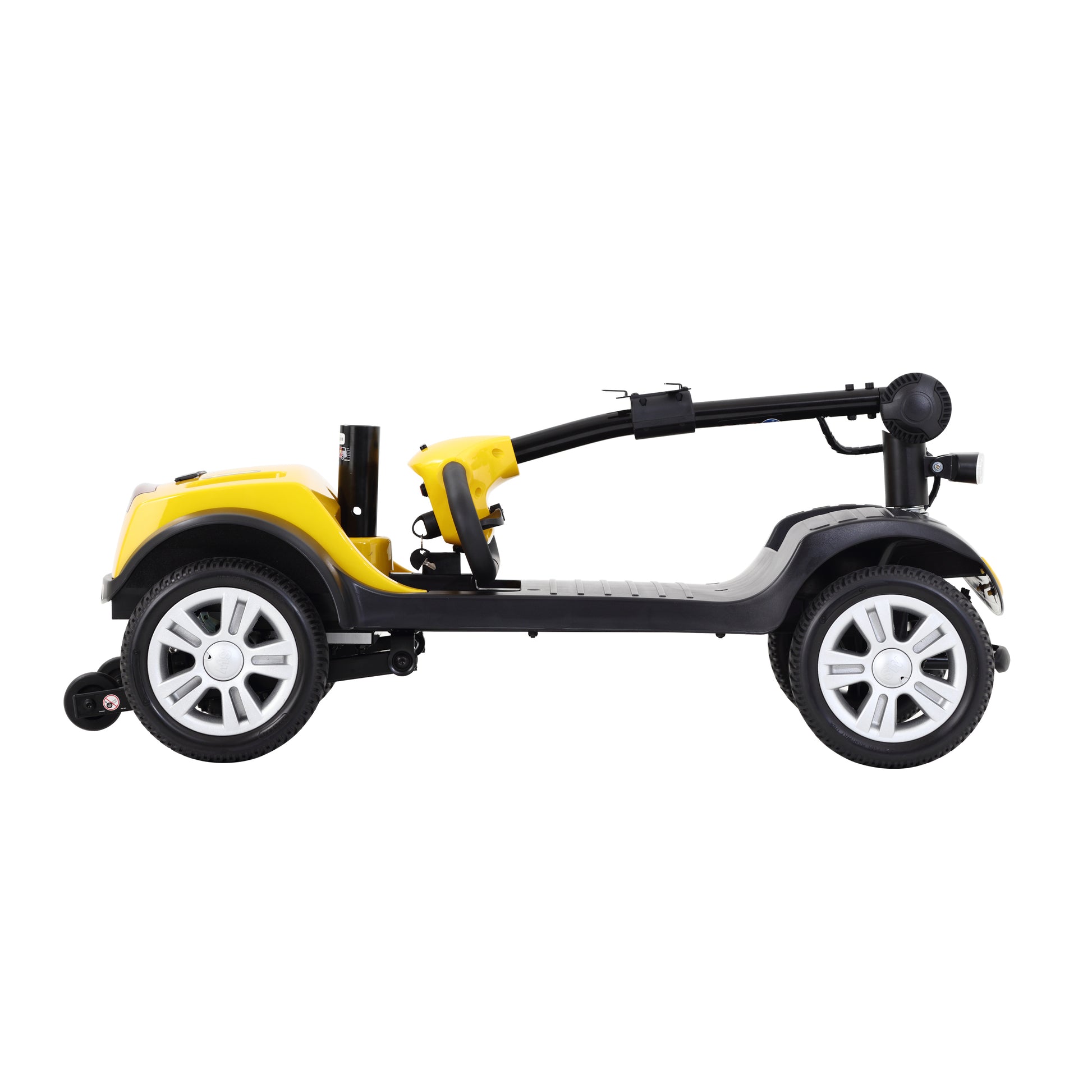 Four wheels Compact Travel Mobility Scooter with 300W Motor for Adult-300lbs, YELLOW image 2