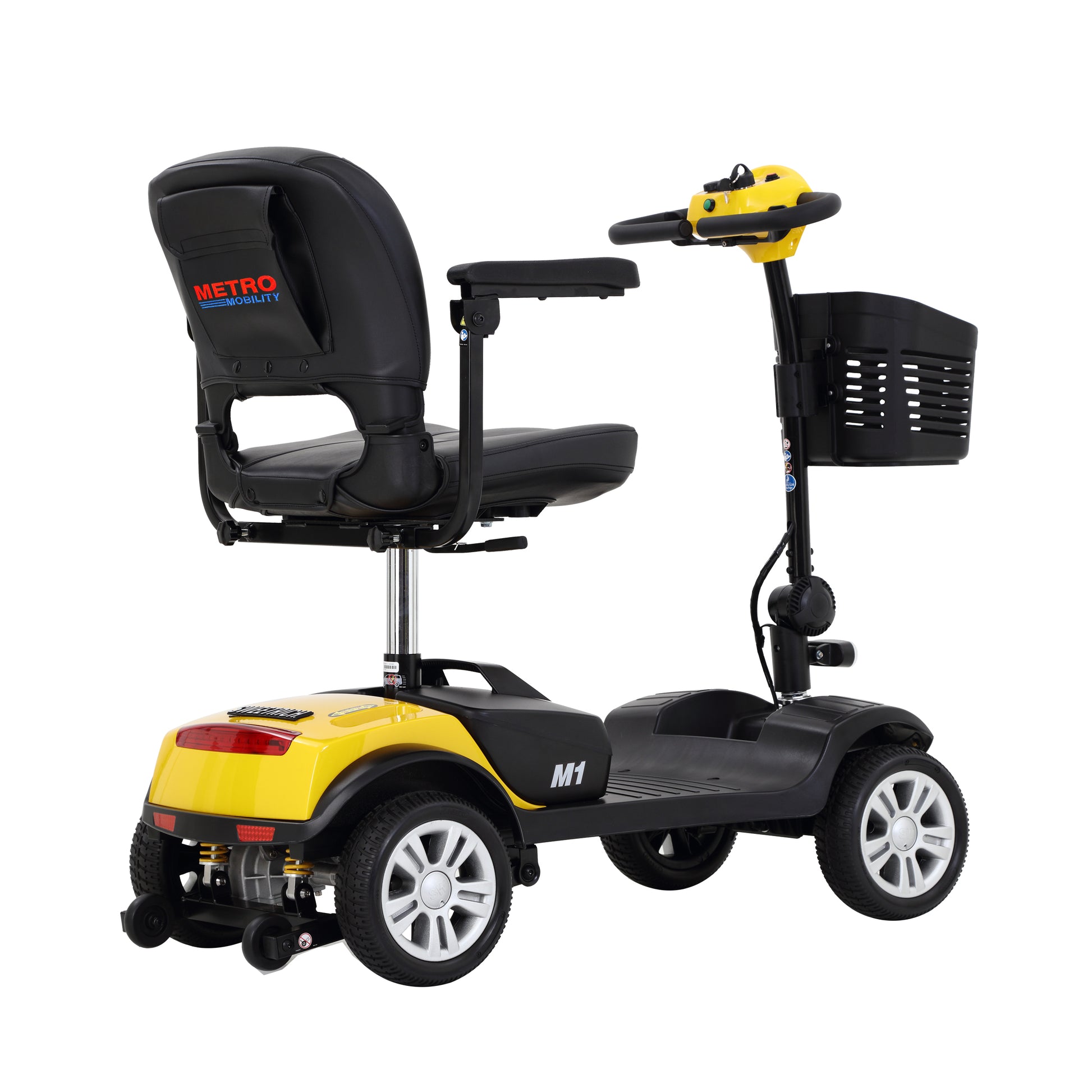 Four wheels Compact Travel Mobility Scooter with 300W Motor for Adult-300lbs, YELLOW image 7