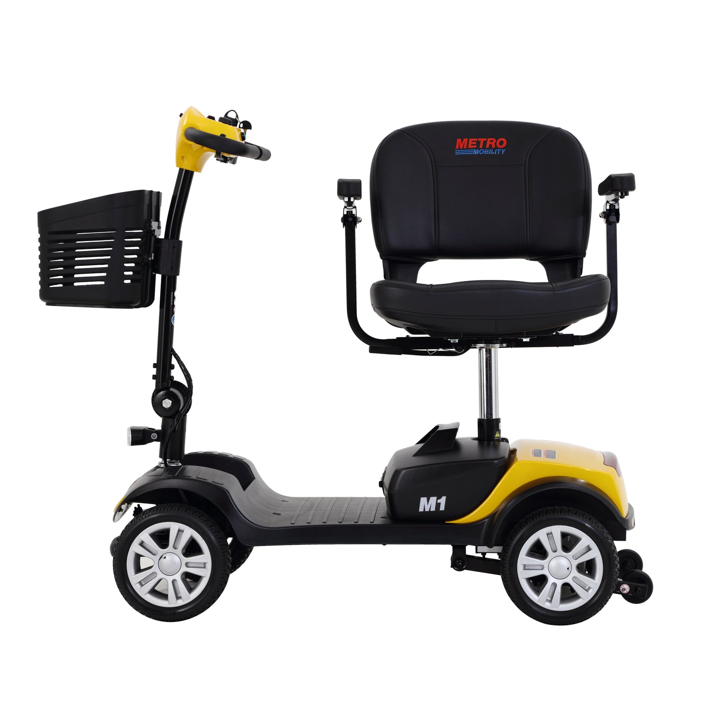 Four wheels Compact Travel Mobility Scooter with 300W Motor for Adult-300lbs, YELLOW image 8