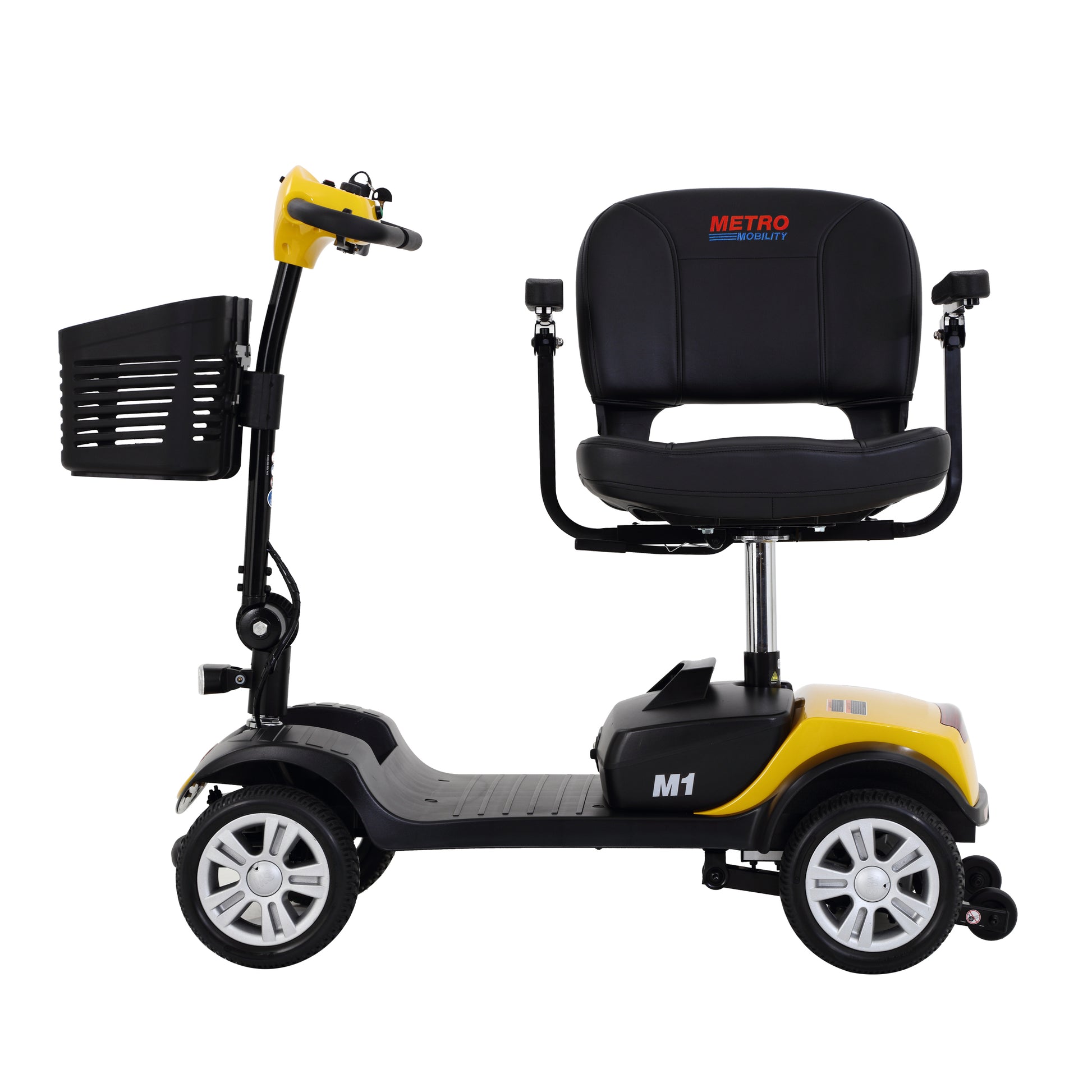 Four wheels Compact Travel Mobility Scooter with 300W Motor for Adult-300lbs, YELLOW image 8