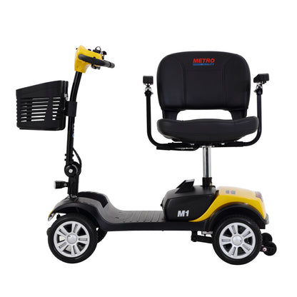Four wheels Compact Travel Mobility Scooter with 300W Motor for Adult-300lbs, YELLOW image 8