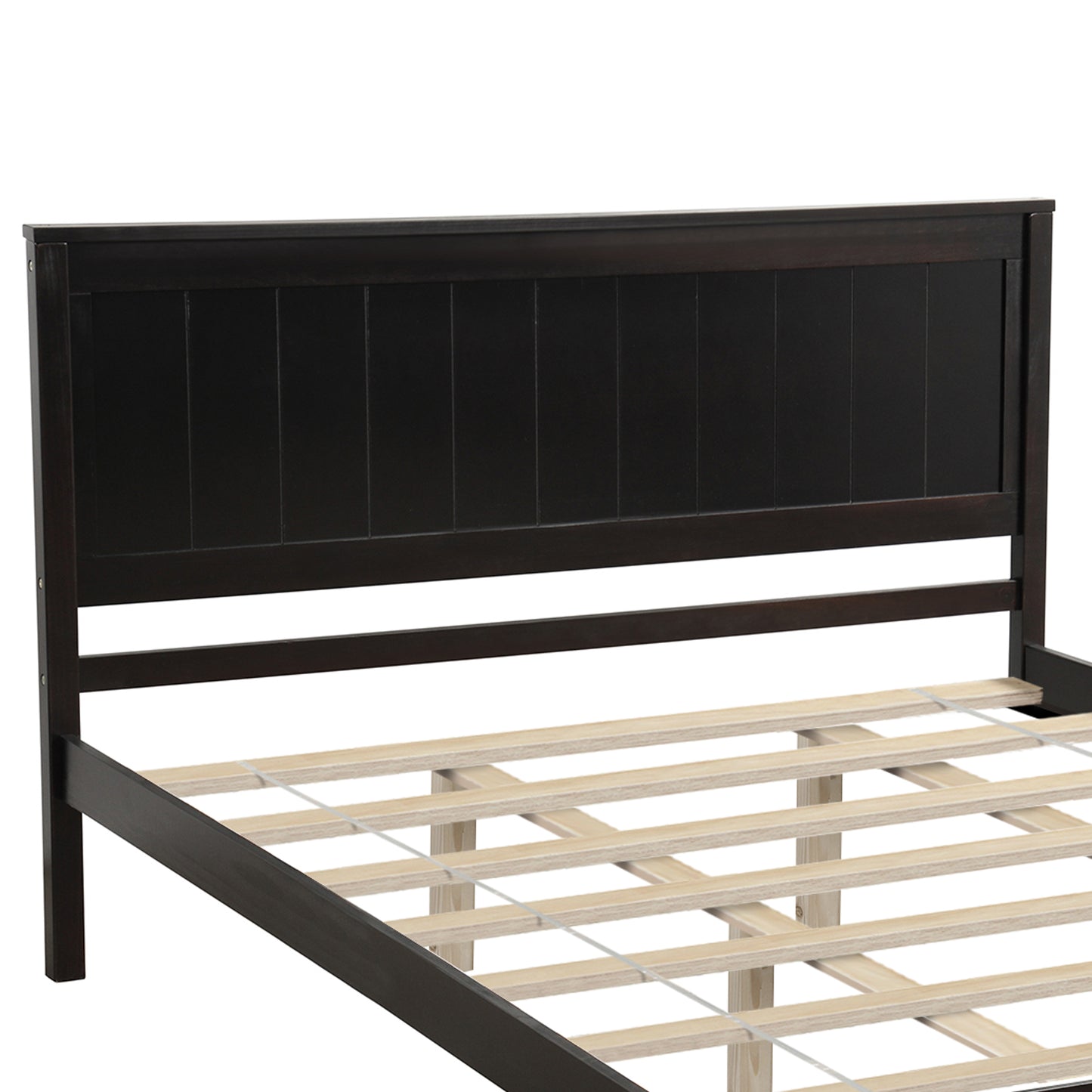 Platform Bed Frame with Headboard, Wood Slat Support, No Box Spring Needed, Queen,Espresso(OLD SKU:WF191420AAP) image 4