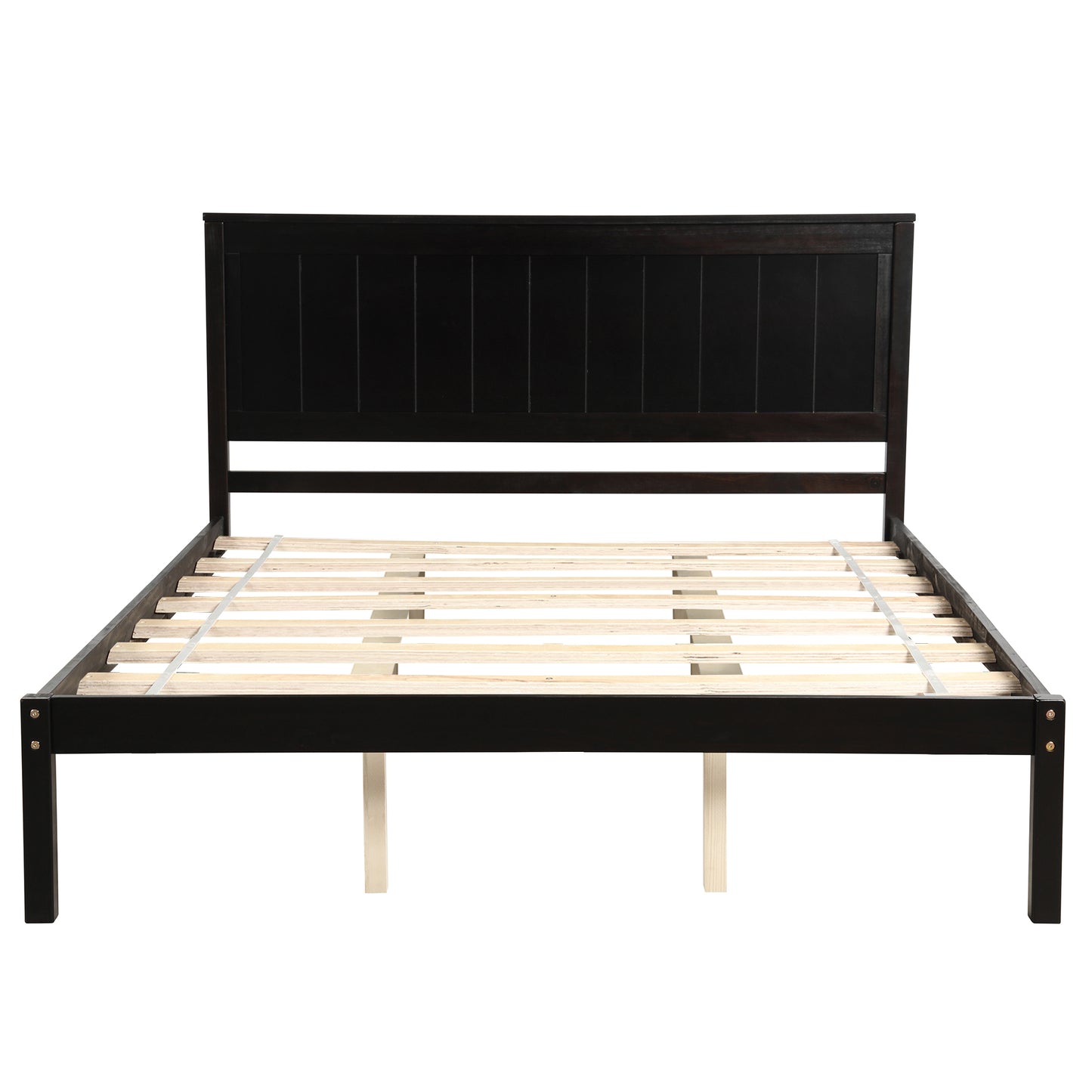 Platform Bed Frame with Headboard, Wood Slat Support, No Box Spring Needed, Queen,Espresso(OLD SKU:WF191420AAP) image 3