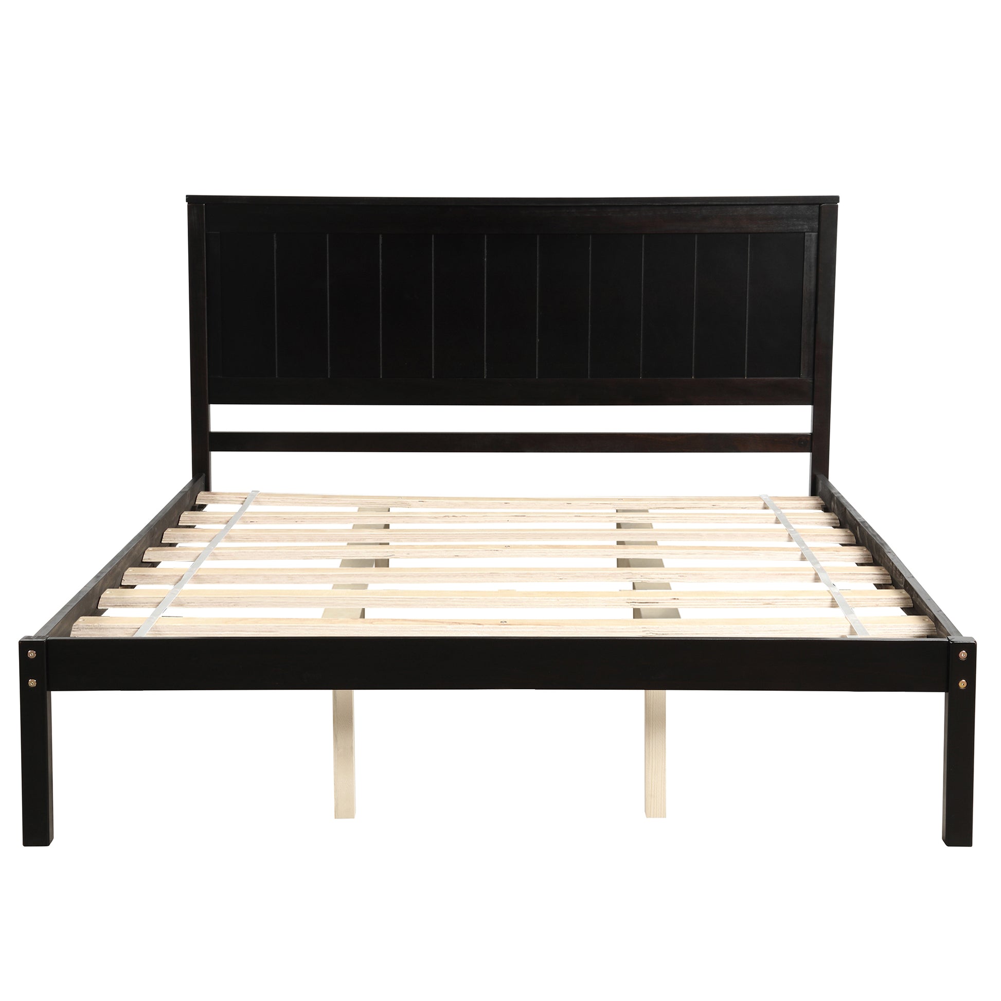 Platform Bed Frame with Headboard, Wood Slat Support, No Box Spring Needed, Queen,Espresso(OLD SKU:WF191420AAP) image 3