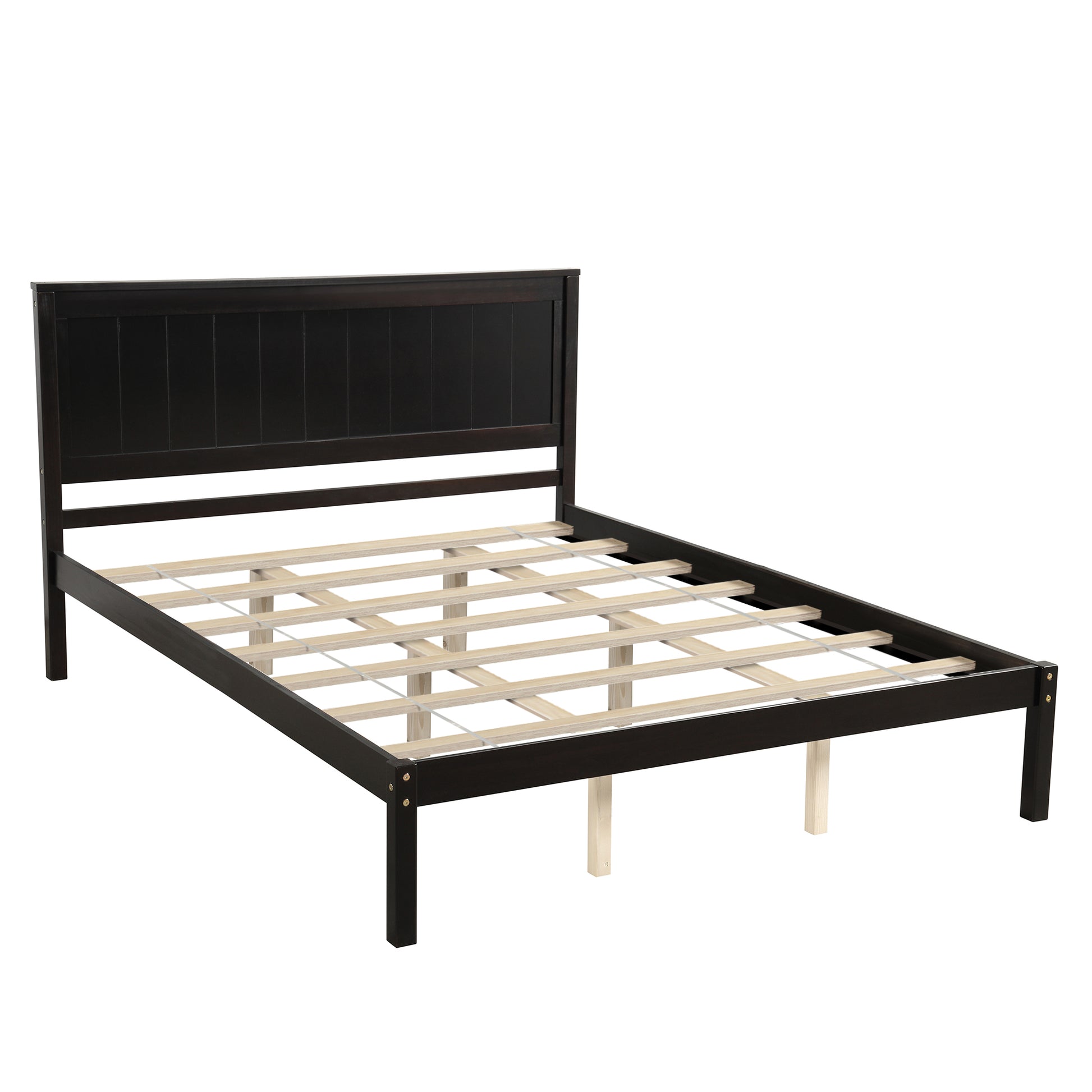 Platform Bed Frame with Headboard, Wood Slat Support, No Box Spring Needed, Queen,Espresso(OLD SKU:WF191420AAP) image 7