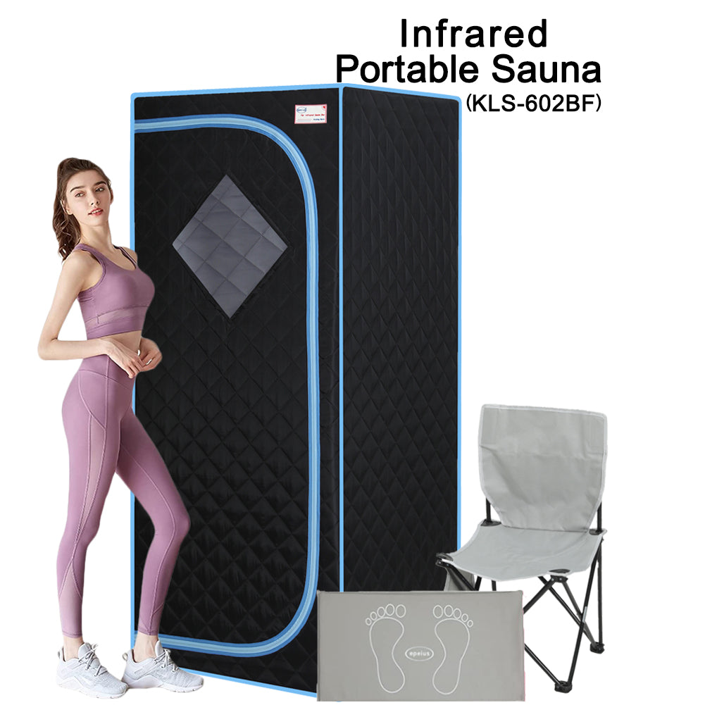 Portable Full Size Black Infrared Sauna tent–Personal Home Spa, with Infrared Panels, Heating Foot Pad,Controller, Foldable Chair,Reading light.Easy to Install.Fast heating, with FCC Certification. image 6