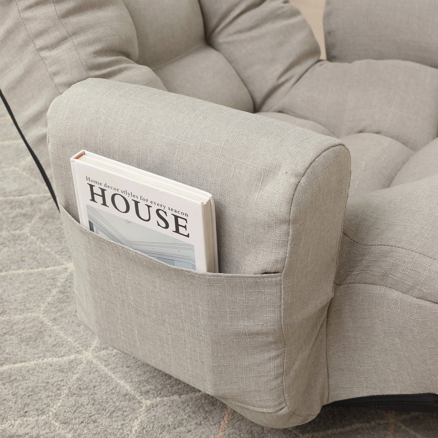 Adjustable head and waist, game chair, lounge chair in the living room, 360 degree rotatable sofa chair,Rotatable seat Leisure Chair deck chair image 9