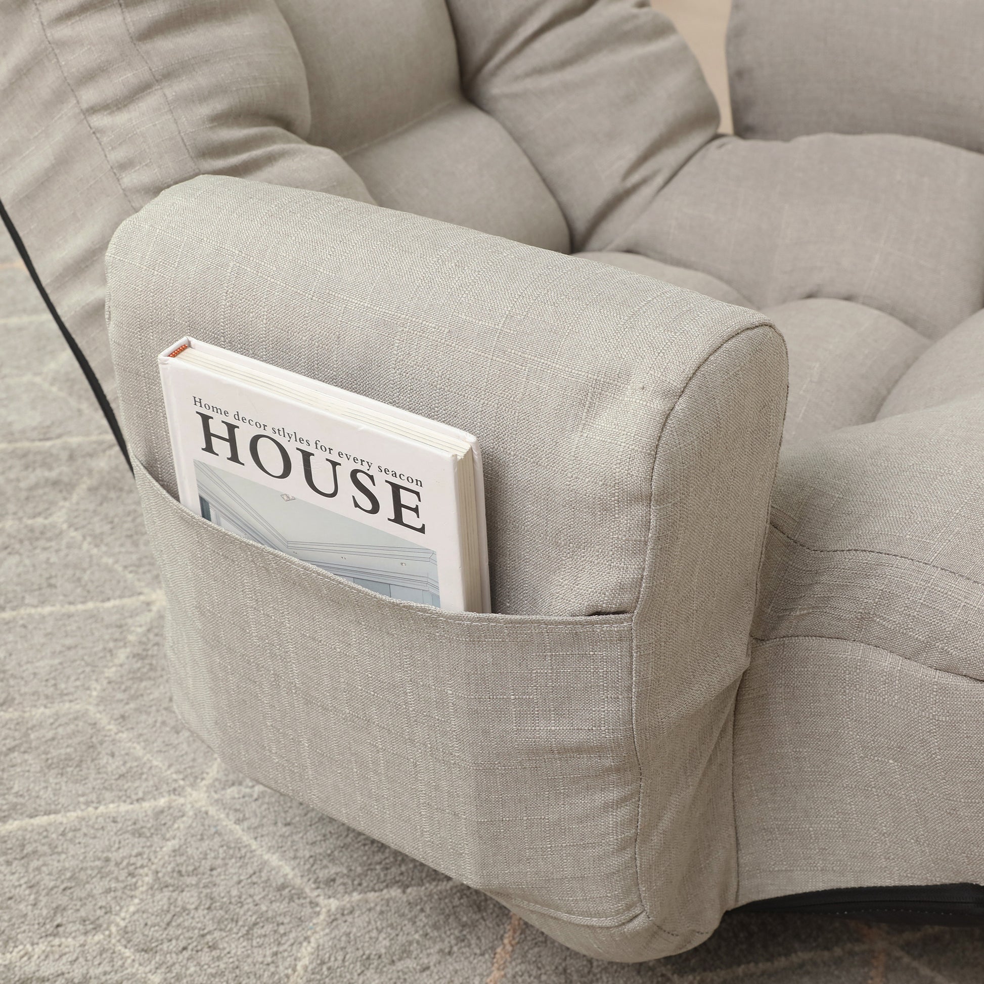 Adjustable head and waist, game chair, lounge chair in the living room, 360 degree rotatable sofa chair,Rotatable seat Leisure Chair deck chair image 9