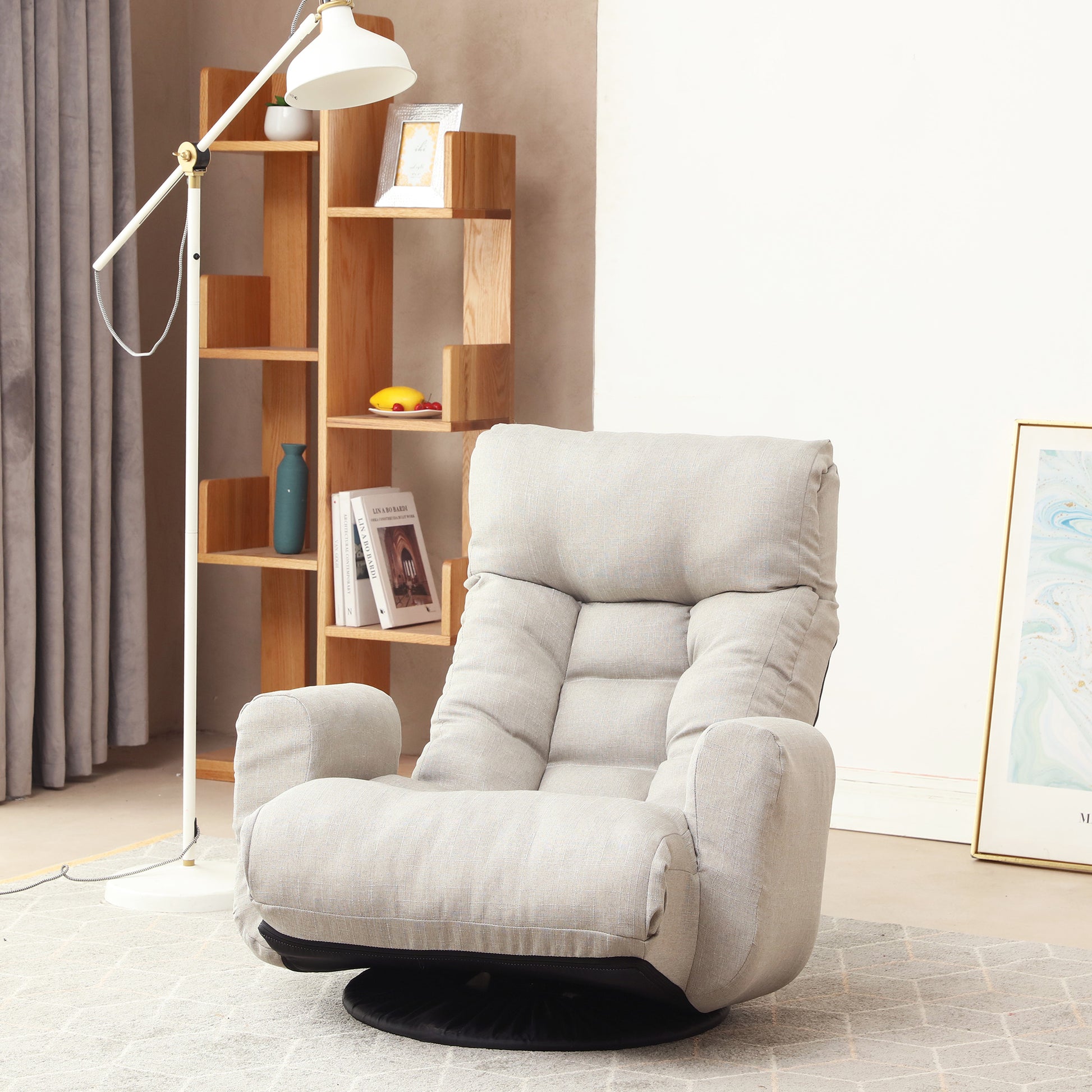Adjustable head and waist, game chair, lounge chair in the living room, 360 degree rotatable sofa chair,Rotatable seat Leisure Chair deck chair image 1