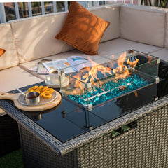 Glass Wind Guard for fire table