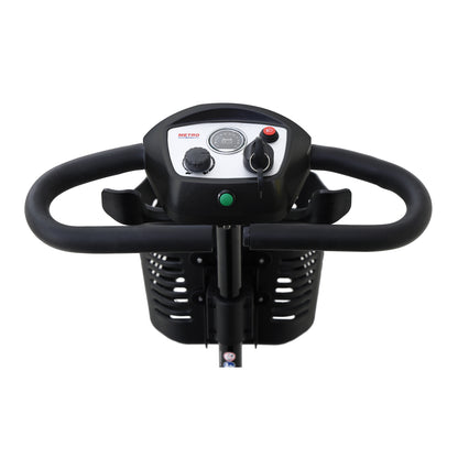 Four wheels Compact Travel Mobility Scooter with 300W Motor for Adult-300lbs, Gloss Black image 9