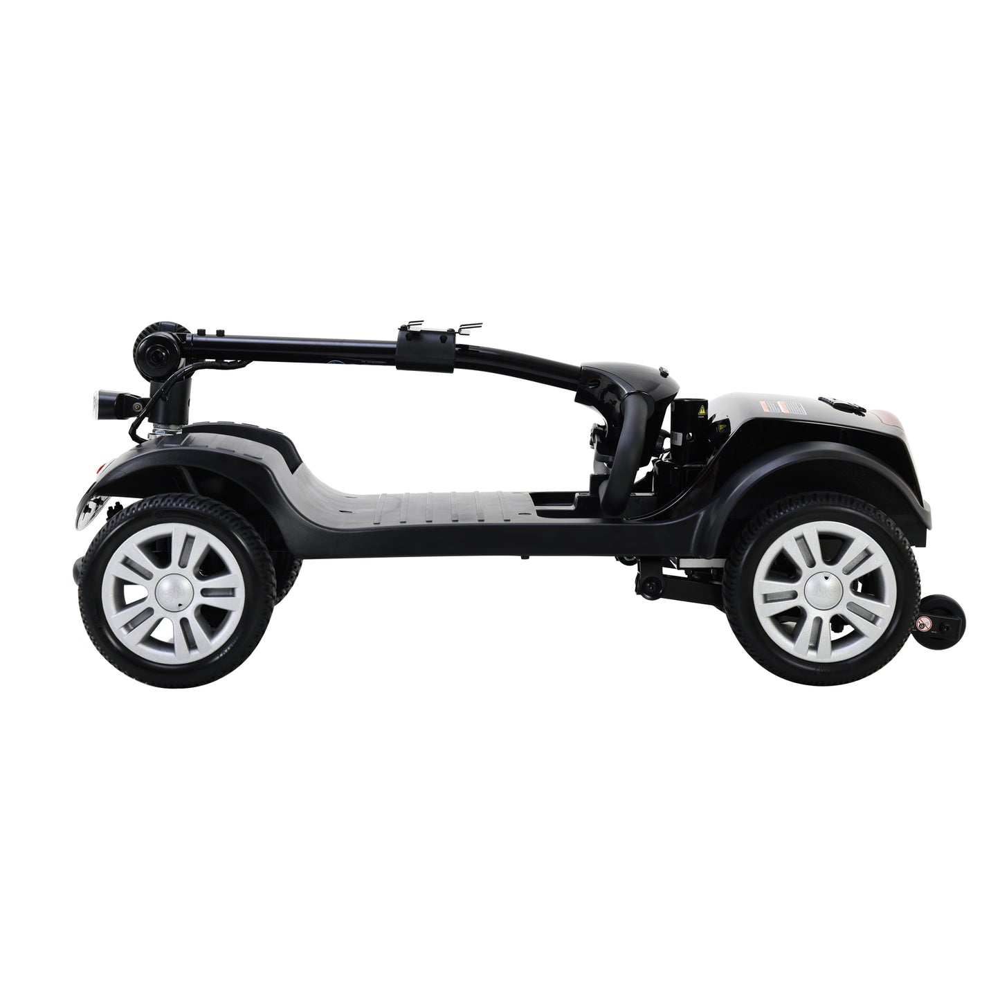 Four wheels Compact Travel Mobility Scooter with 300W Motor for Adult-300lbs, Gloss Black image 7