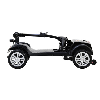 Four wheels Compact Travel Mobility Scooter with 300W Motor for Adult-300lbs, Gloss Black image 7