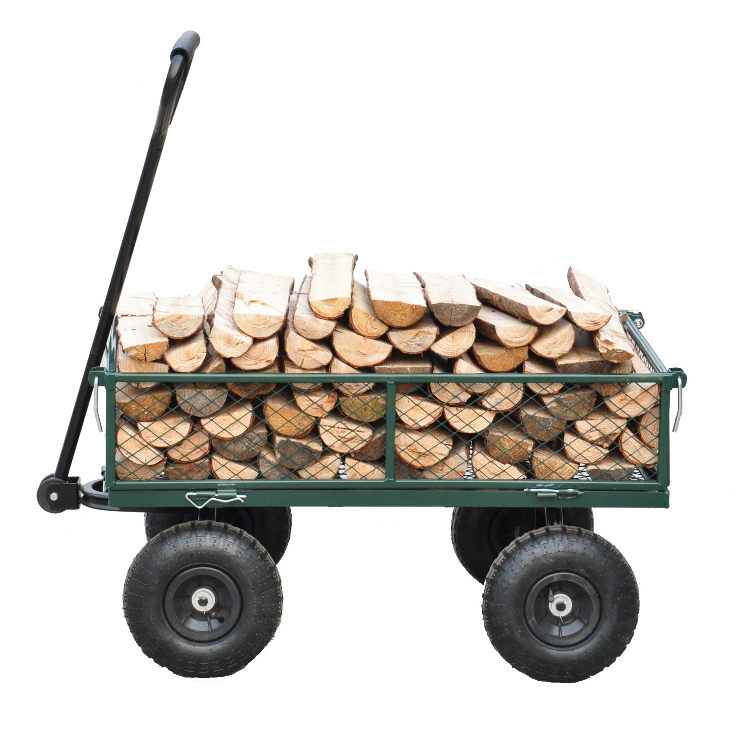 Wagon Cart Garden cart trucks make it easier to transport firewood (green) image 3