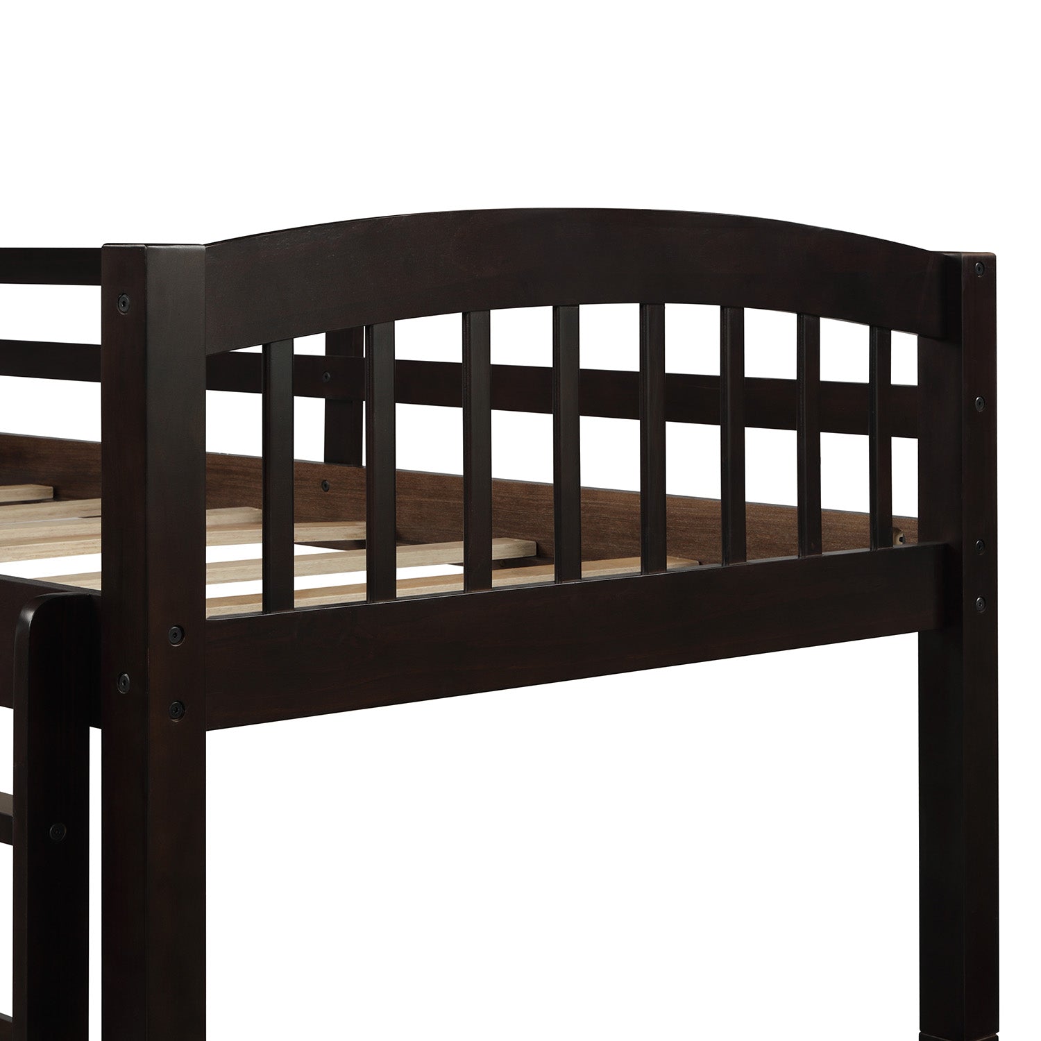 Twin Bunk Bed with Ladder, Safety Rail, Twin Trundle Bed with 3 Drawers for Teens Bedroom, Guest Room Furniture(Espresso)(OLD SKU:LT000071AAP) image 9