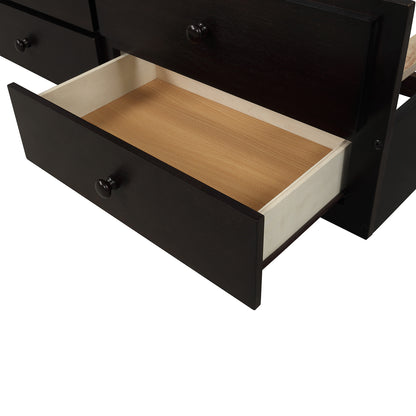 Twin Bunk Bed with Ladder, Safety Rail, Twin Trundle Bed with 3 Drawers for Teens Bedroom, Guest Room Furniture(Espresso)(OLD SKU:LT000071AAP) image 10