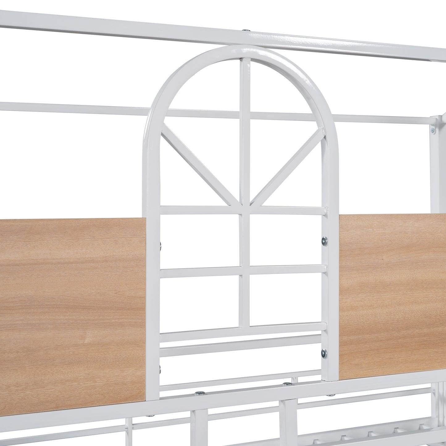 Twin Over Twin Metal Bunk Bed,Metal Housebed With Slide,Three Colors Available.(White with White Slide)(OLD SKU:MF291674AAK) image 10