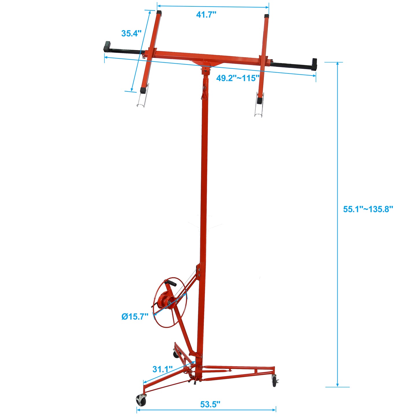 Drywall Lift Panel 11' Lift Drywall Panel Hoist Jack Lifter,red image 6