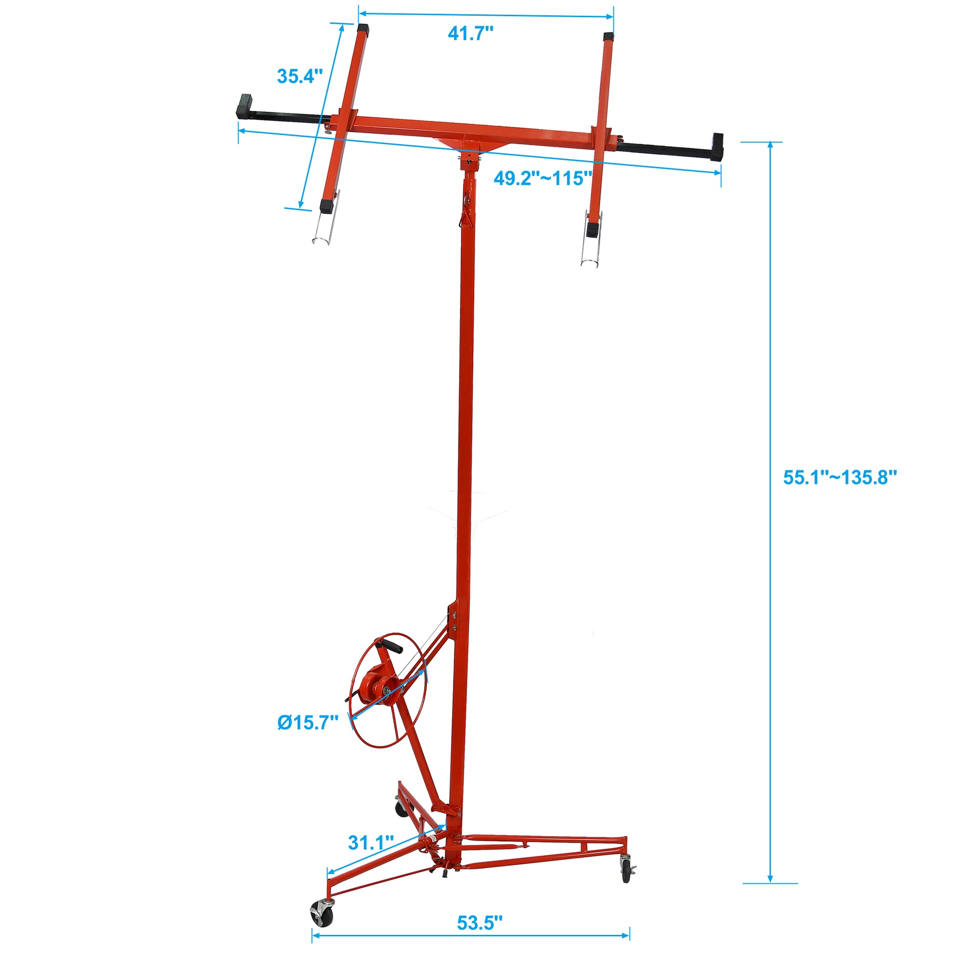 Drywall Lift Panel 11' Lift Drywall Panel Hoist Jack Lifter,red image 6