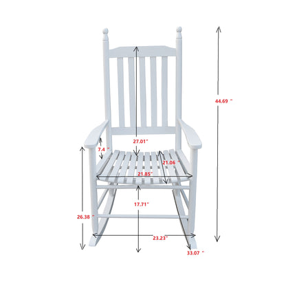 wooden porch rocker chair WHITE, without mat image 8