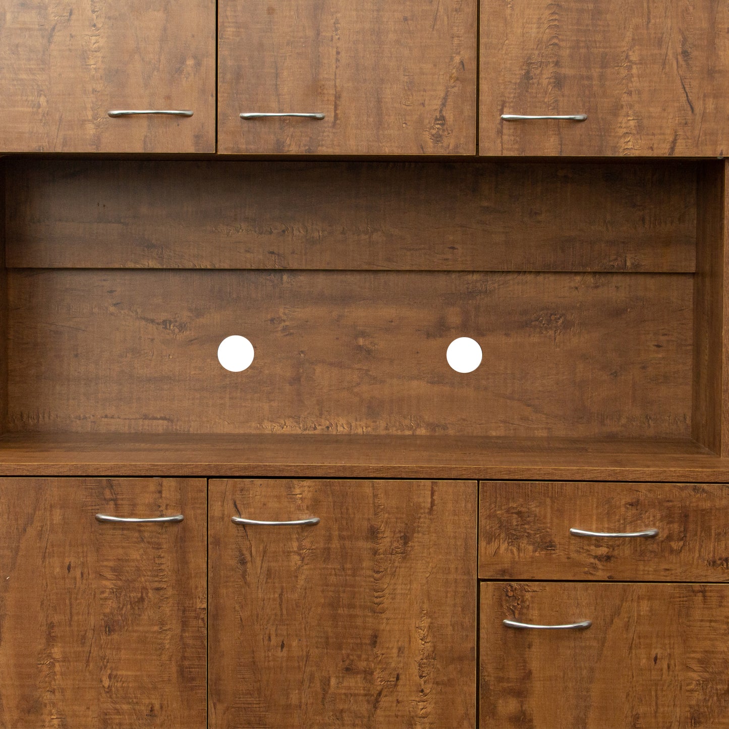70.87" Tall Wardrobe& Kitchen Cabinet, with 6-Doors, 1-Open Shelves and 1-Drawer for bedroom,Walnut image 10