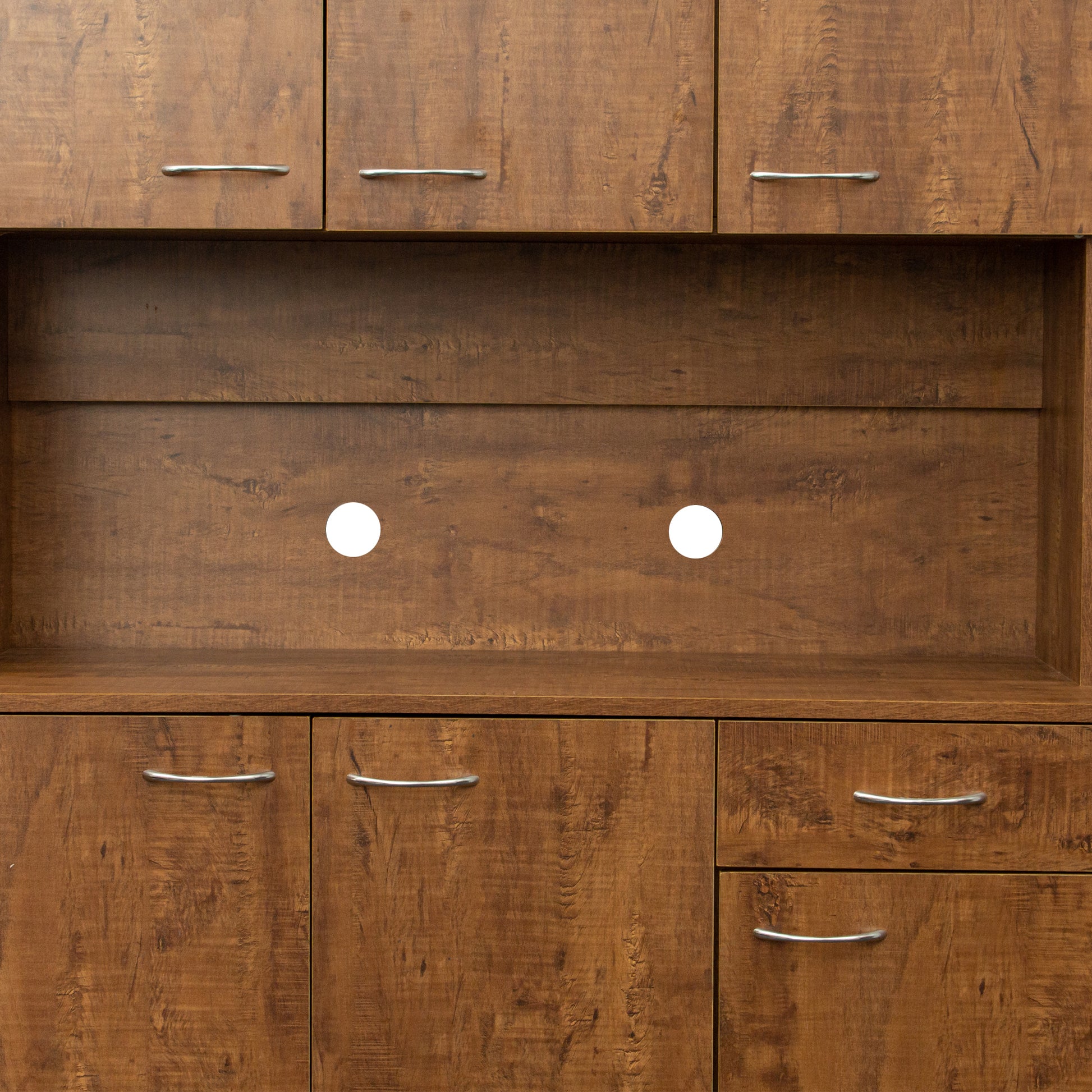 70.87" Tall Wardrobe& Kitchen Cabinet, with 6-Doors, 1-Open Shelves and 1-Drawer for bedroom,Walnut image 10