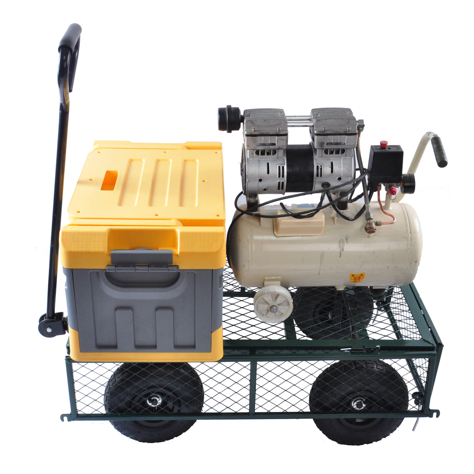 Wagon Cart Garden cart trucks make it easier to transport firewood (green) image 9
