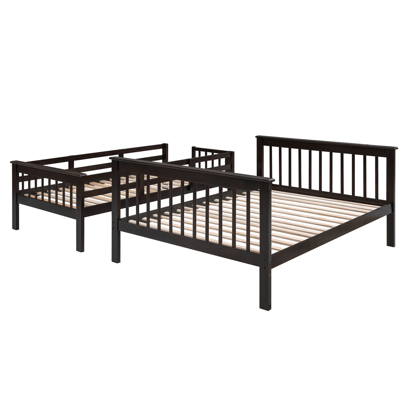 Stairway Twin-Over-Full Bunk Bed with Storage and Guard Rail for Bedroom, Espresso color(OLD SKU:LT000019AAP) image 7