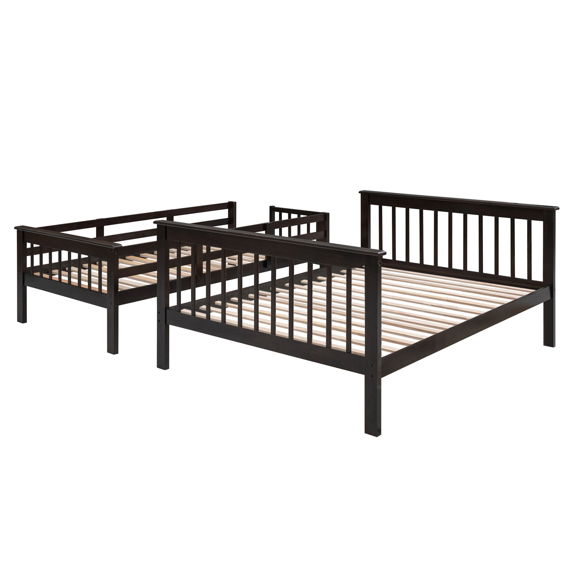 Stairway Twin-Over-Full Bunk Bed with Storage and Guard Rail for Bedroom, Espresso color(OLD SKU:LT000019AAP) image 7